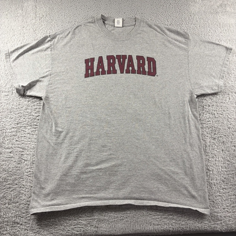 Vintage Harvard Shirt Mens XL Gray Spell Out Ivy League College